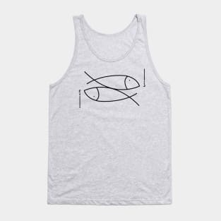 Fishing Two Fish Tank Top